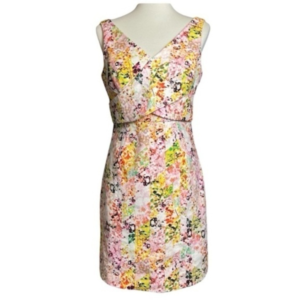 Jessica Simpson Floral Sleeveless V-Neckline Cotton Dress - Size 6